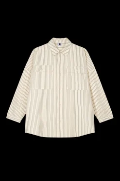 Outlet Karo Kauer Woven Blouse Striped white