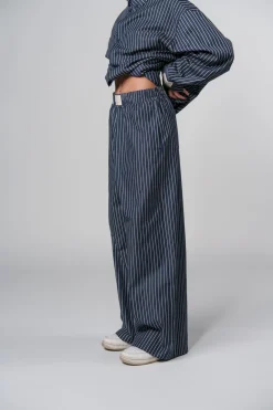Clearance Karo Kauer Woven Pants Striped Navy