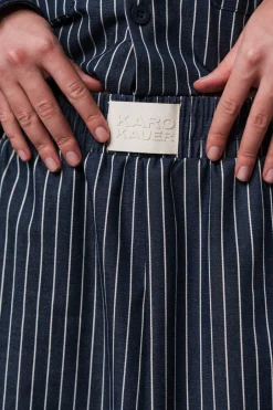 Clearance Karo Kauer Woven Pants Striped Navy