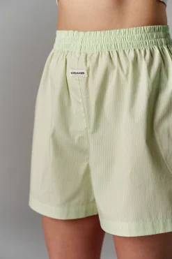 Clearance Karo Kauer Woven Shorts Striped Matcha