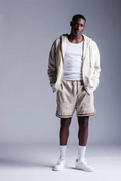 Online Karo Kauer Zipped Hoodie Beige