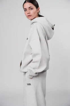 Online Karo Kauer Zipped Hoodie Light Grey