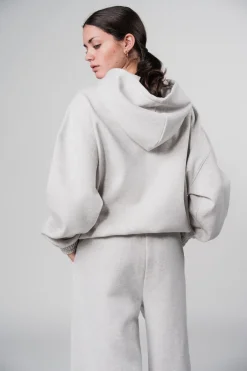 Online Karo Kauer Zipped Hoodie Light Grey